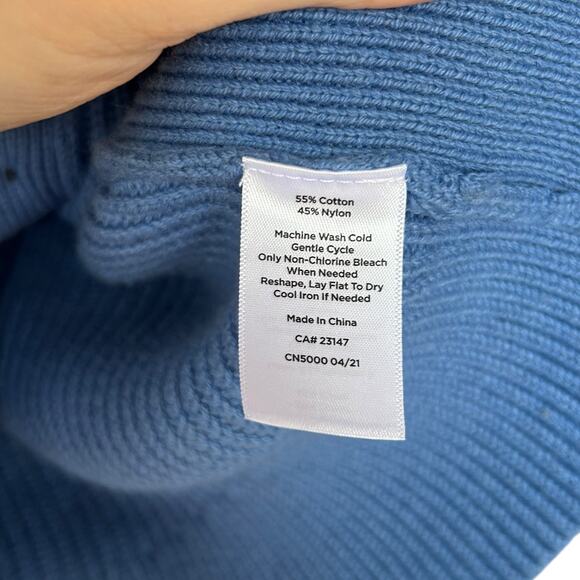 Talbots Women's Cerulean Blue Knit V-Neck Cardigan Sweater Size XS - Picture 4 of 5